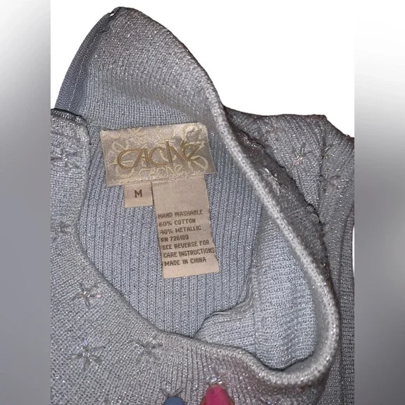 Cache snowflake sparkle Metallic Top - Picture 1 of 9
